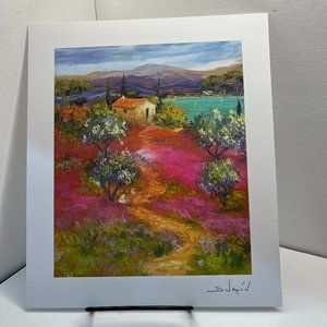 NWOT Duaiv Arrivee au Lac 2015 8 1/2" x 7", COA seriolithograph
